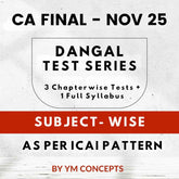 CA Final - 3 Chapterwise Tests + 1 Full Syllabus Test Series | By Ym Concepts